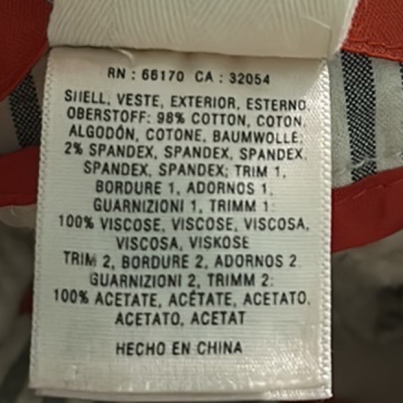 Anthropologie Cartonnier striped embroidered cropped pant 0 - Picture 12 of 13